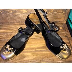 Jeffrey Campbell Jitterbug Patent Singback Flats 10 Patent Whimsygoth Baddie